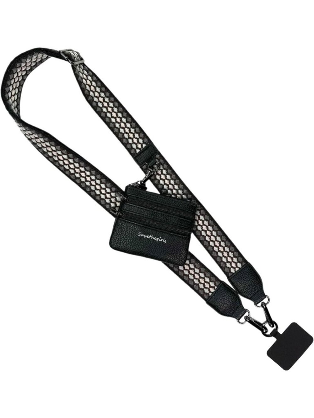 Stylish Clip & Go Phone Lanyard with Wallet Pouch - Fun Dots Design, Perfect for